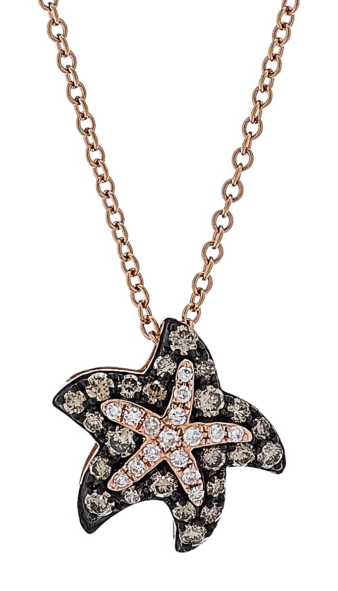 14k Multi-Colored Starfish Necklace
